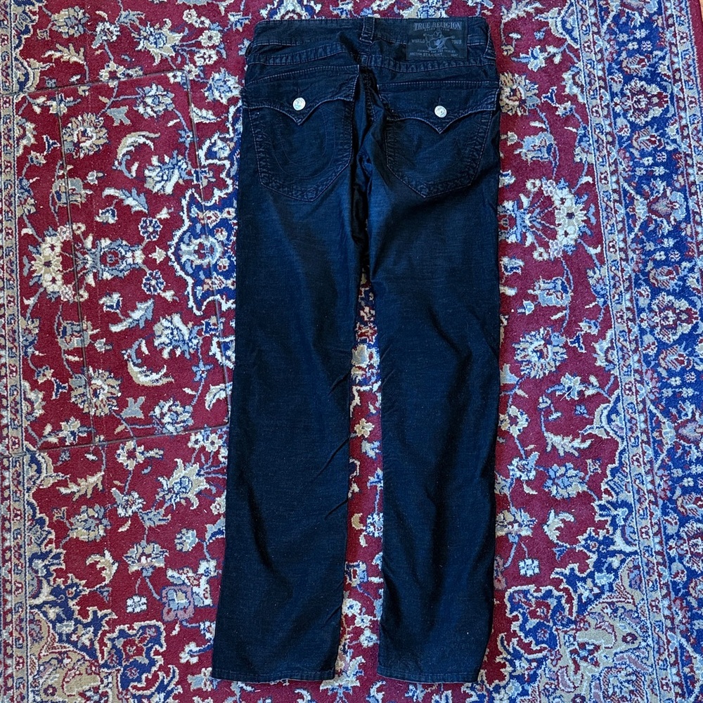 True Religion Slim Straight Black Men's Corduroy Pants - 28 X 31 - Picture 3 of 3